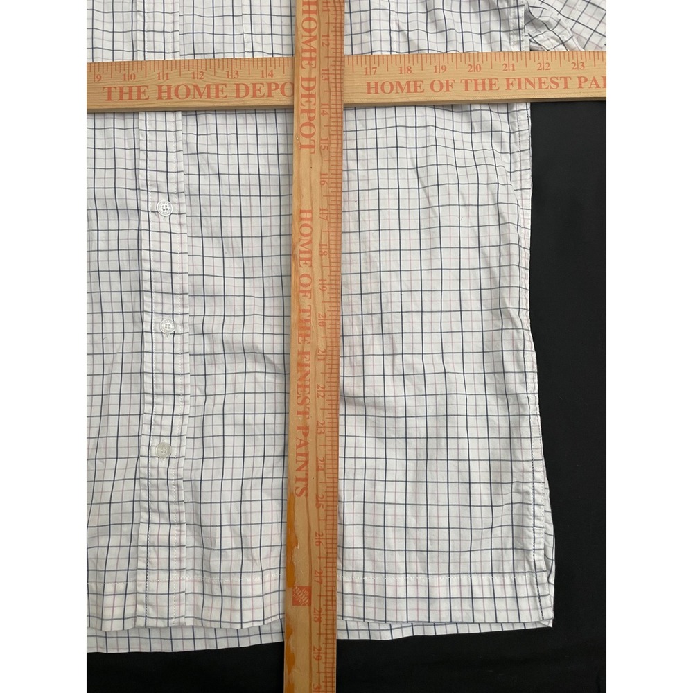 Burberry Brit Short Sleeve Button Down Shirt Mens XL White Check Cotton Pocket - Picture 10 of 10